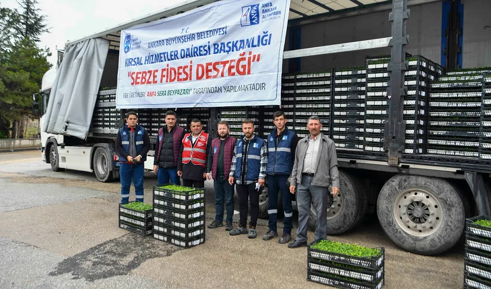 ANKARA BÜYÜKŞEHİR BELEDİYESİ’NDEN 9 BİN ÜRETİCİYE 10 MİLYON 500 BİN SEBZE FİDESİ 